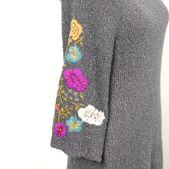 Soft Surroundings Carolina Embroidered Sweater 3/4 bell sleeve size S - Picture 11 of 12